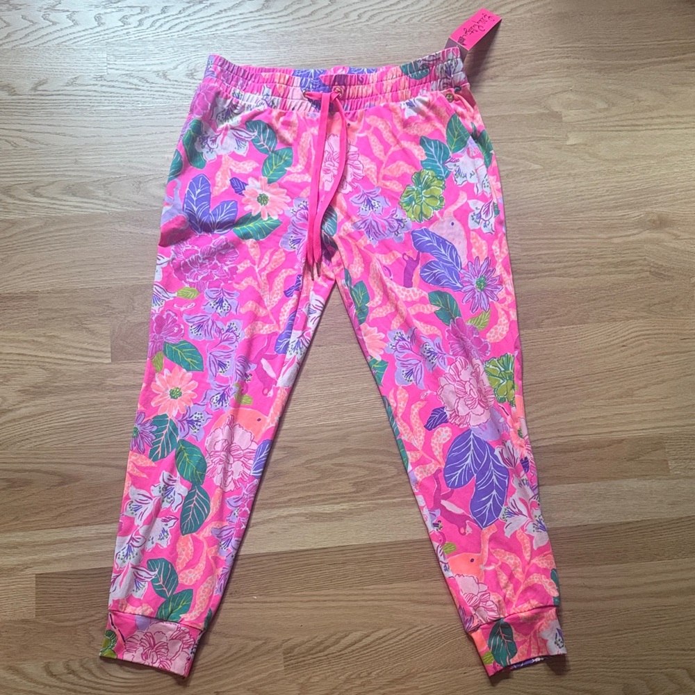 Lilly Pulitzer — Floral Pink Jogger Pants